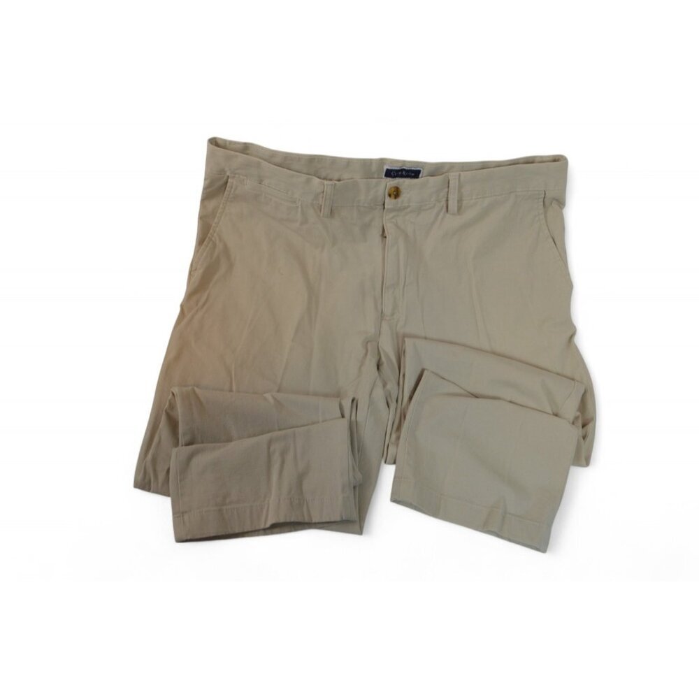 Club Room Men’s Khaki Flat Front Chino Pants 38x32 Classic Fit